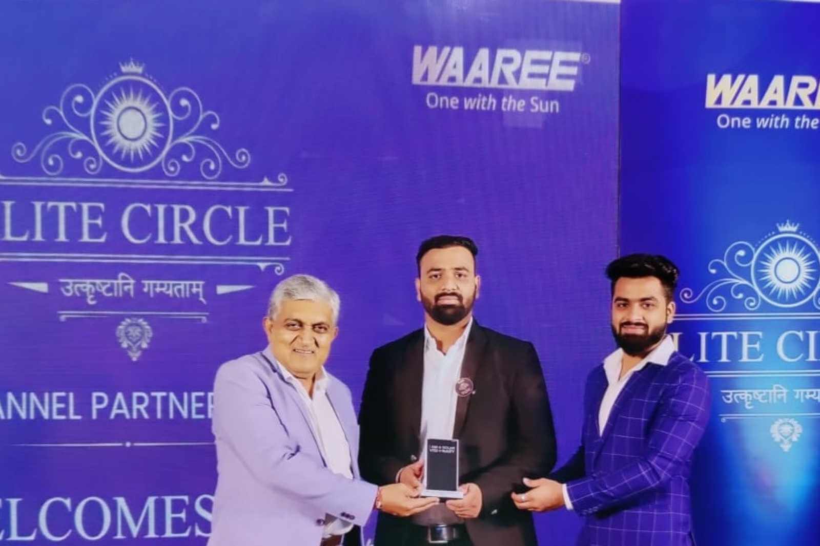Platinum Award Surat Recognition by Waaree 